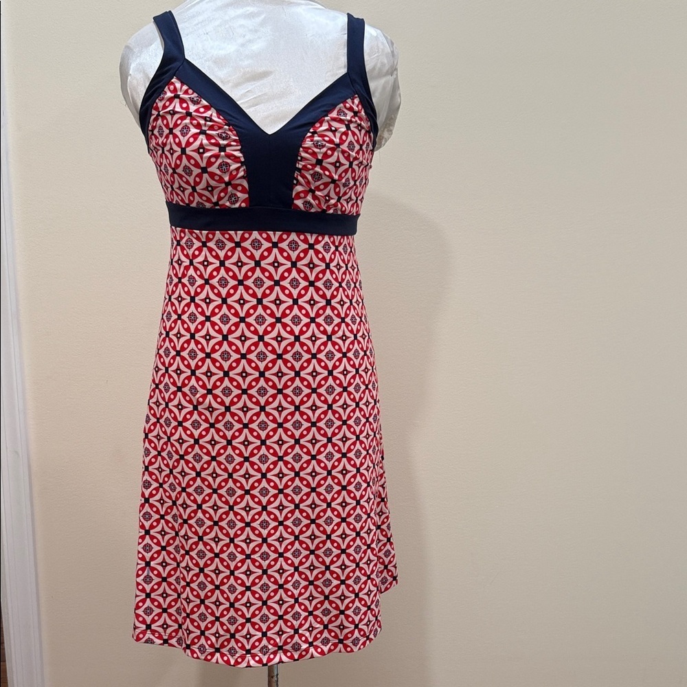 *Patagonia Minette Wayward Red and Blue Patterned Dress (sz - small)